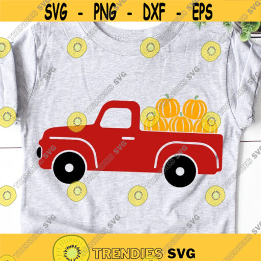 Truck with Pumpkins Svg Thanksgiving Truck Svg Fall Truck Svg Red Truck Svg Happy Harvest Gather Svg Cut File for Cricut Png Dxf Design 7036.jpg