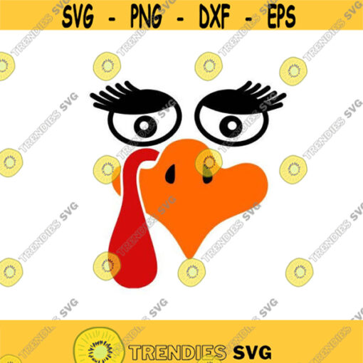Turkey Faces Thanksgiving Cuttable Design SVG PNG DXF eps Designs Cameo File Silhouette Design 238