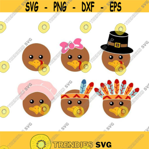 Turkey Head Thanksgiving Cuttable Design SVG PNG DXF eps Designs Cameo File Silhouette Design 208