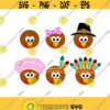 Turkey Head Thanksgiving Cuttable Design SVG PNG DXF eps Designs Cameo File Silhouette Design 931