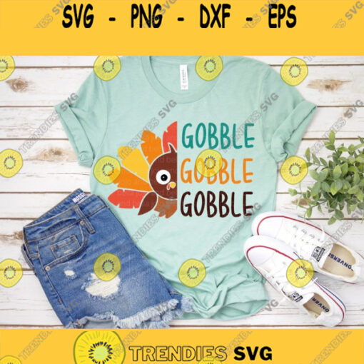 Turkey SVG Thanksgiving Svg Gobble Svg Fall Svg Thankful Svg Svg Cricut Svg Files for Cricut Sublimation Designs Downloads.