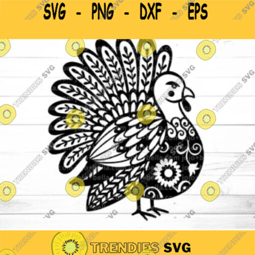 Turkey SVG Thanksgiving Svg Mandala Svg Fall Svg Thankful Svg Svg Files for Cricut Sublimation Designs Downloads.