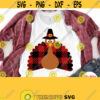 Turkey Svg Turkey with Buffalo Plaid Tail Thanksgiving Day Svg Thanksgiving Shirt Svg Design Adult Kids Boy Girl Cricut Silhouette Design 234