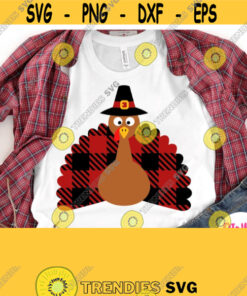 Turkey Svg Turkey with Buffalo Plaid Tail Thanksgiving Day Svg Thanksgiving Shirt Svg Design Adult Kids Boy Girl Cricut Silhouette Design 234