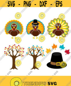Turkey Thanksgiving Fall Cuttable Design Thanksgiving SVG PNG DXF eps Designs Cameo File Silhouette Design 1287