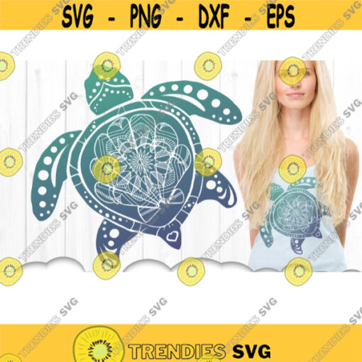 Turtle Mandala SVG Files For Cricut Sea Turtle SVG Sea Turtle Clipart SVG Files Cut Files Sea Turtle Shirt Iron On Transfer .jpg
