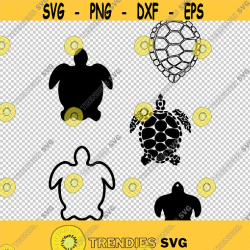 Turtle Shell Turtles Bundle Collection SVG PNG EPS File For Cricut Silhouette Cut Files Vector Digital File