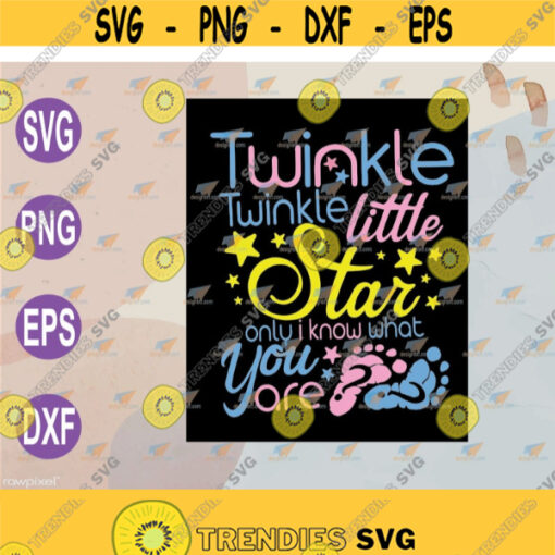 Twinkle Twinkle Little Star Only I Know What You Are Gender Reveal Svg He Or She Svg Pink Or Blue Svg Girl Or Boy Svg Baby Girl Svg Design 28