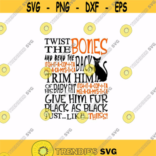Twist the bones SVG Twist the bones and bend the back SVG Sanderson Sisters SVG Hocus Pocus Design 4588