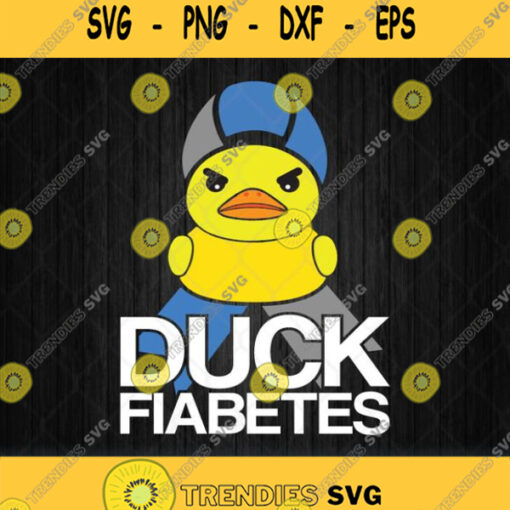 Type 1 Diabetes T1D Duck Fiabetes Awareness Ribbon Diabetic Svg Png