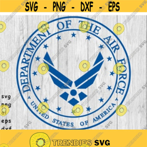 US Air Force Seal svg png ai eps dxf DIGITAL Files for Cricut CNC and other cut or print projects Design 93