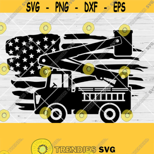 US Bucket Truck Svg File Lift Truck SVG Cherry Picker SVG Boom truck Png Lineman Svg Bucket Truck Cut Files