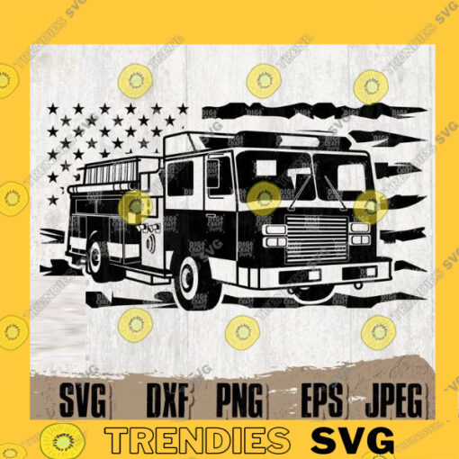 US Fire Truck 2 Digital Files US Fire Truck Svg US Firefighter Svg Us Firefighter Png Firefighter Clipart Firefighter truck Svg copy