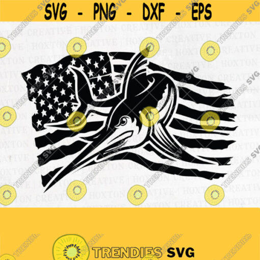 US Marlin Svg File Swordfish Fishing Svg Fishing Svg Sport Fishing Svg Fishing Logo Fishing Clipart Sea Swordfish SvgDesign 814