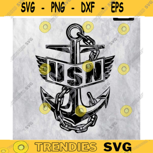 US Navy Anchor Logo svg Ancho and chain svg US Navy Military svg anchor sailor svg fisher man SVG for Cut Design 252 copy