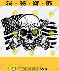 Us Patriotic Plumber Skull Svg File Pipe Wrench Svg Skull Svg Skull Clipart Plumber Shirt Plumber Skull Svgdesign – Instant Download