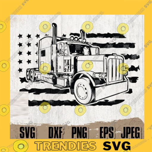 US Semi Truck Digital Downloads 5 US Semi Truck Svg US Truck Svg Big Truck Svg Us Semi Truck Stencil Semi truck Drive svg Trucker Svg copy