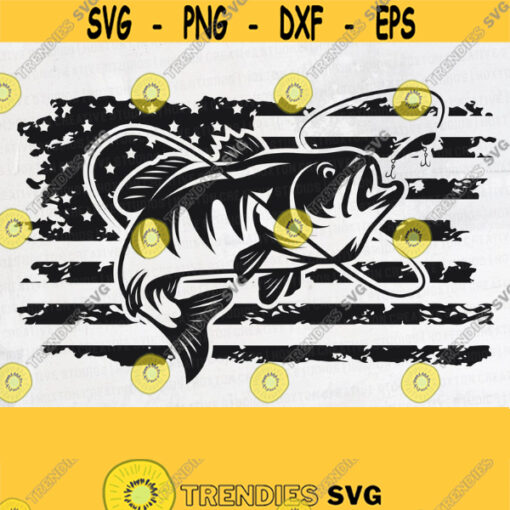 USA Bass Fish Flag Svg USA bass Fish Us bass angling Svg US Bass Fishing Svg File Bass Fish Svg Bass Fish Clipart Cut FilesDesign 170
