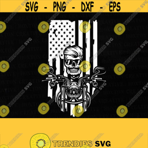 USA Biker Skull Svg Biker Clipart Biker Skull Svg Skull Clipart US Biker Svg Biker Shirt American Biker Motorbike svgDesign 111