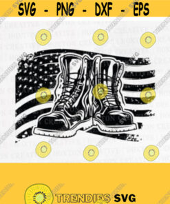 USA Combat Boots Svg Army Combat Boots Military Combat Boots Svg Distressed US Flag Svg American Veteran Svg Cutting fileDesign 55