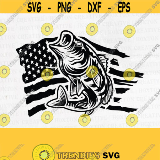 USA Fishing Bass Svg USA Bass Fish USA Bass Angling Svg Bass Fish Svg Bass Fish Clipart Cut FilesDesign 477