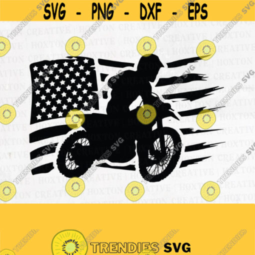 USA Flag Motorcross Svg USA Motorcycle Racing Svg Dirt Bike Racing Svg Motor Racing Svg Motorcross Clipart Cut FilesDesign 513