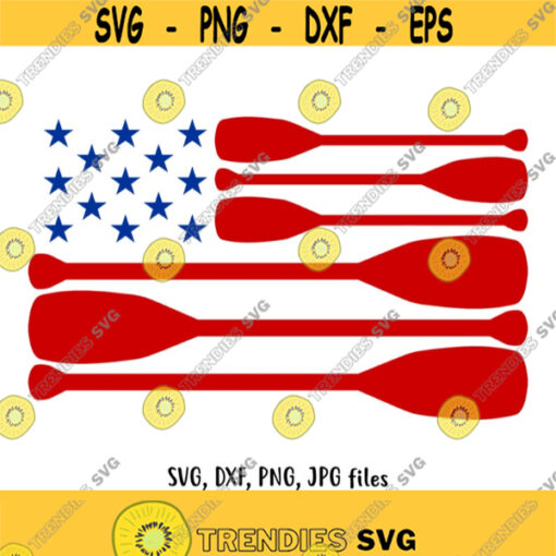USA Flag svg 4th of July svg American Flag svg Rowing svg Paddle svg Fourth of July Party svg Boat svg Canoe svg Silhouette Cricut Design 265