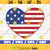 USA Heart SVG Cut File Clip art Cricut Commercial use Instant Download Silhouette 4th of July SVG Independence Day Design 845