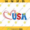 USA Heart Svg Png Eps Pdf Files America Heart Svg America Svg 4th Of July Memorial Day Svg Design 396