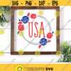 USA Svg 4th of July Svg Merica Svg Patriotic Floral Wreath Cut Files American Floral Frame Svg Dxf Eps Png Memorial Day Clipart Summer Design 2360 .jpg