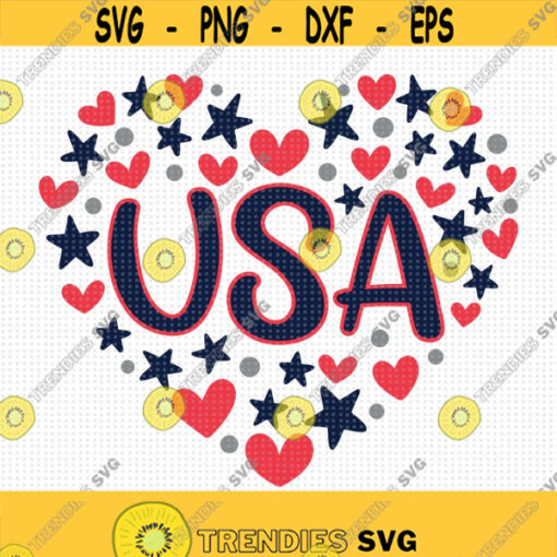 USA Svg USA Heart Svg 4th of July Svg America Svg USA shirt Svg Patriotic Svg Independence Day Svg 4th of July Shirt Svg Usa love Design 48
