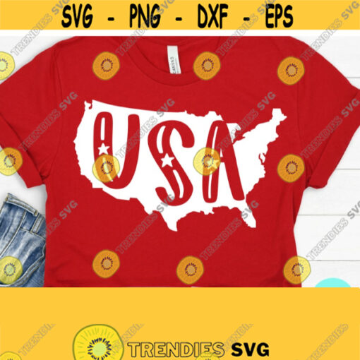 USA Svg USA Map 4th of July Svg Memorial Day Svg Patriotic Svg Dxf Eps Png Silhouette Cricut Digital Independence Day Svg Design 712