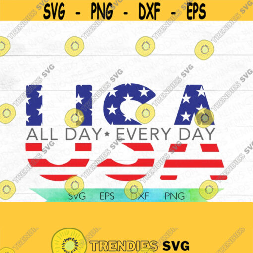 USA all day Patriotic SVG red white and blue Fourth of July Memorial Day America SVG We the people Design 196