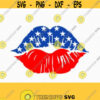 USA lips Kiss svg Fourth of July SVG 4th of July Svg Patriotic SVG America Svg Cricut Silhouette Cut File svg dxf eps Design 256