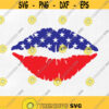 USA lips kiss svg Kiss svg Fourth of July svg 4 of July svg Patriotic Svg America svg. Instant download. Design 291