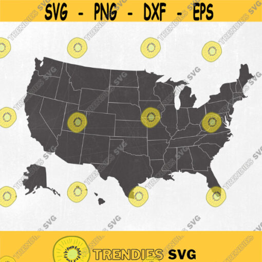 USA map svg USA Country and states map American states USA states outline svg png jpg eps dxf studio.3 Instant Download. Design 180