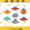 Ufo Alien Pack Cuttable SVG PNG DXF eps Designs Cameo File Silhouette Design 469