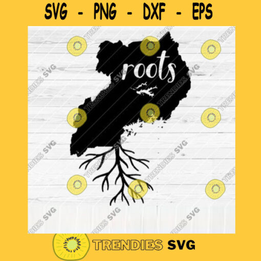 Uganda Roots SVG File Home Native Map Vector SVG Design for Cutting Machine Cut Files for Cricut Silhouette Png Pdf Eps Dxf SVG