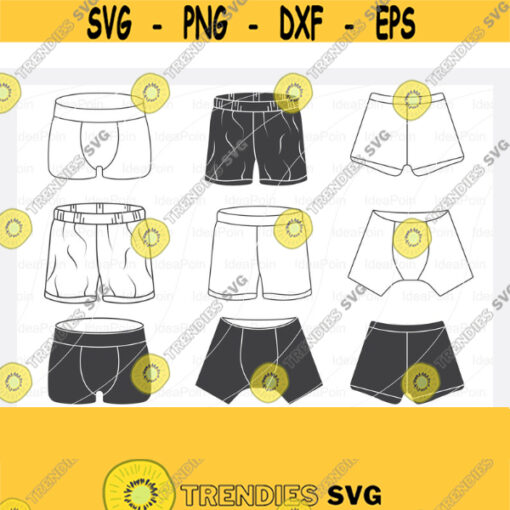 Underwear SVG Men underwear svg file Men underwear boxer shorts svg boxer Underwear PNG Underwear Cut files for Cricut. Silhouette eps
