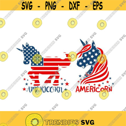 Unicorn Americorn usa united states flag Cuttable Design SVG PNG DXF eps Designs Cameo File Silhouette Design 984
