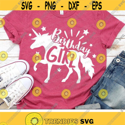 Unicorn Birthday Girl Svg Birthday Cut Files Girls Unicorn Party Svg Dxf Eps Png Unicorn Shirt Design Kids Clipart Silhouette Cricut Design 1823 .jpg
