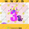 Unicorn Birthday. 3rd unicorn birthday. Unicorn 3rd birthday. Unicorn number 3. Digital download. Design 1143