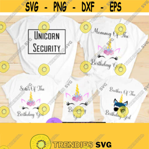 Unicorn Birthday.Family Unicorn Birthday. Matching family unicorn. Family matching unicorn. Family Unicorn Birthday. Digital Download. Svg Design 4