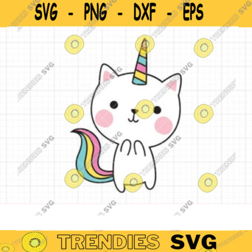 Unicorn Cat SVG DXF Files for Cricut or Silhouette Caticorn Kittycorn svg dxf Cut File Commercial Use copy