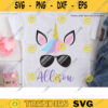 Unicorn Face with Sunglasses SVG DXF Summer Unicorn Cool Unicorn Wearing Sunglasses svg dxf Cut Files for Cricut and Silhouette copy