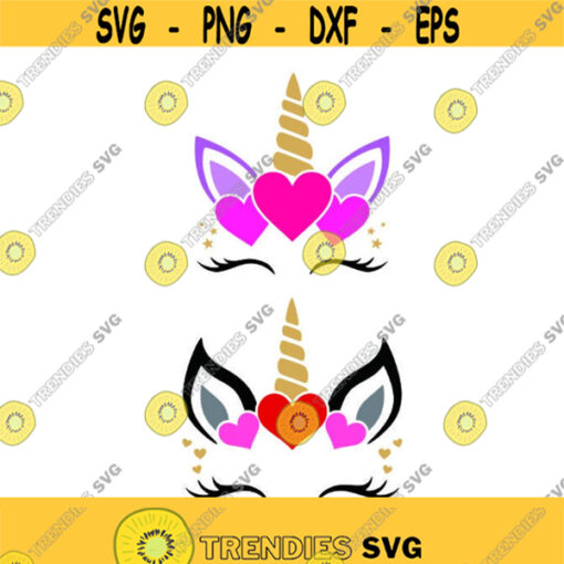 Unicorn Love Valentines day Cuttable Design SVG PNG DXF eps Designs Cameo File Silhouette Design 956