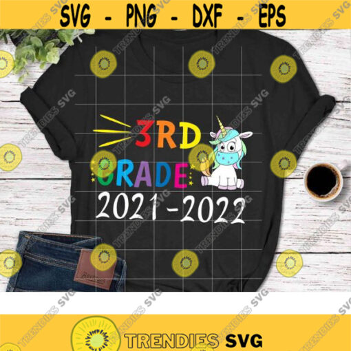 Unicorn Mask 3rd Grade 2021 2022 Svg back to school svg cricut file clipart svg png eps dxf Design 302 .jpg