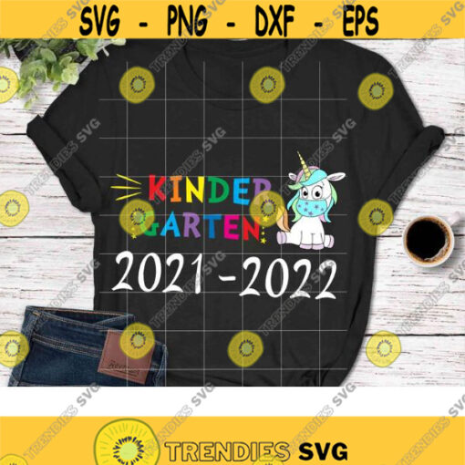 Unicorn Mask Kindergarten 2021 2022 Svg back to school svg cricut file clipart svg png eps dxf Design 297 .jpg
