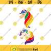 Unicorn Rainbow Cuttable Design SVG PNG DXF eps Designs Cameo File Silhouette Design 904