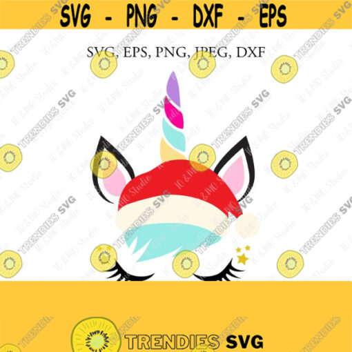 Unicorn SVG Christmas svg Christmas Unicorn head Svg Unicorn Clip Art Unicorn Face SVG Cute Unicorn SVG Cricut Silhouette Cut File